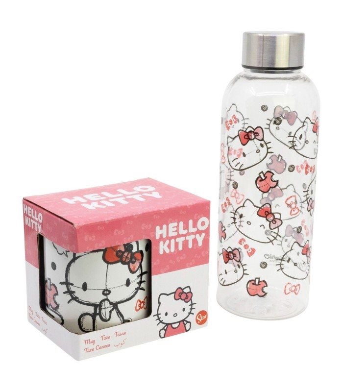 SET 2 PCS (HYDRO BOTTLE AND 325 ML CERAMIC MUG) HELLO KITTY