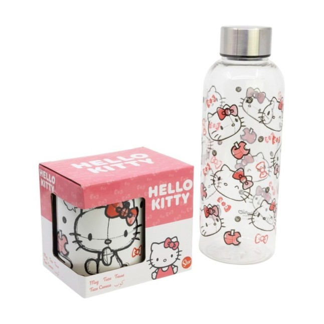 SET 2 PCS (HYDRO BOTTLE AND 325 ML CERAMIC MUG) HELLO KITTY
