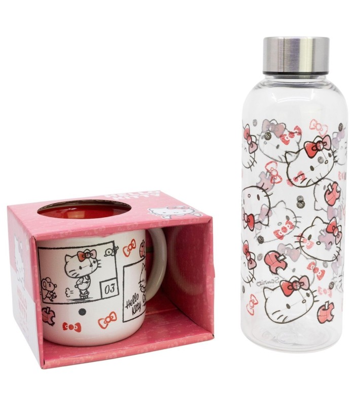 SET 2 PCS (HYDRO BOTTLE AND 400 ML CERAMIC MUG) HELLO KITTY