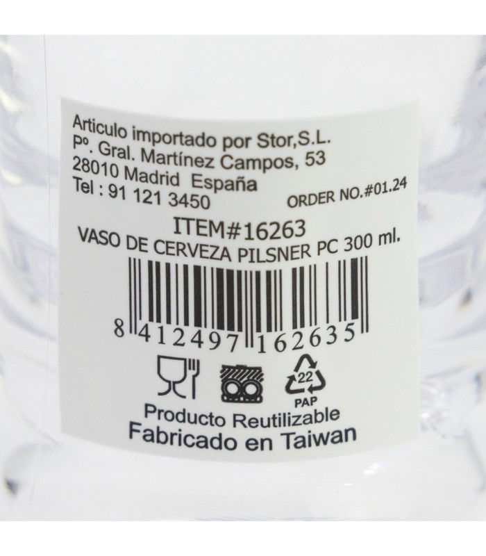 PILSNER BEER TUMBLER PC 300 ML.