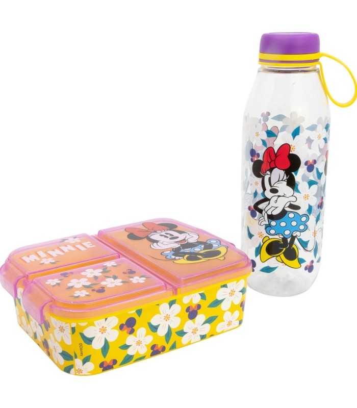 SET 2 PCS SET 2 PCS (ADVENTURE BOTTLE AND MULTI COMPARTMENT SANDWICH BOX) MINNIE