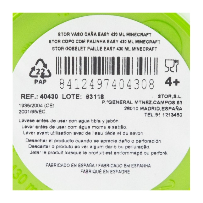 EASY SPORT TUMBLER 430 ML MINECRAFT