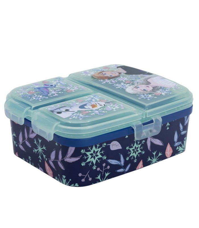XL MULTI COMPARTMENT RECTANGULAR SANDWICH BOX FROZEN SNOWY TALE