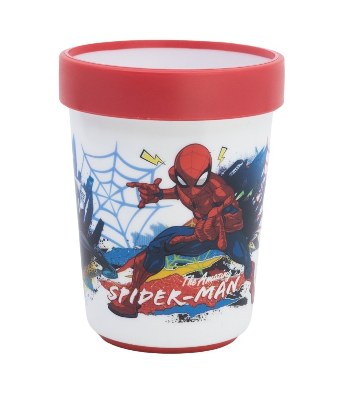 NON SLIP BICOLOR PREMIUM TUMBLER 260 ML SPIDERMAN MOVING TARGET