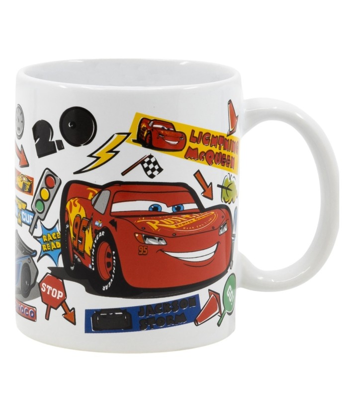 CERAMIC SB MUG 11 OZ IN BOX CARS STICKERS