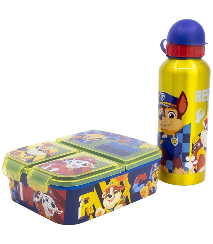 SET 2 PCS SET 2 PCS (ALUMINIUM BOTTLE AND MULTI COMPARTMENT SANDWICH BOX) PAW PATROL BOY