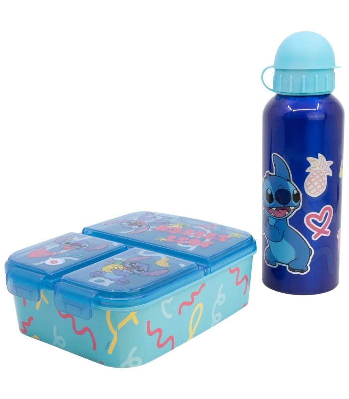 SET 2 PCS SET 2 PCS (ALUMINIUM BOTTLE AND MULTI COMPARTMENT SANDWICH BOX) STITCH