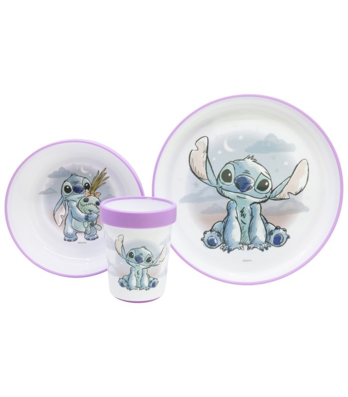 TODDLER 3 PCS BICOLOR PREMIUM NON SLIP SET STITCH CUDDLE ME