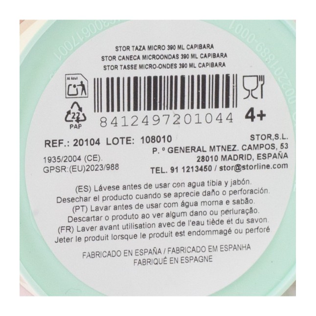 MICRO MUG 390 ML CAPIBARA