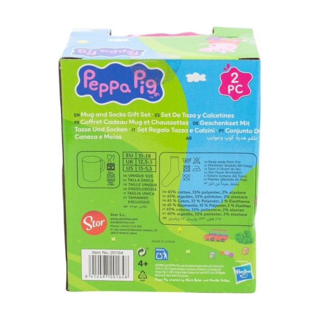 SOCKS AND CERAMIC MUG 11 OZ SET PEPPA PIG