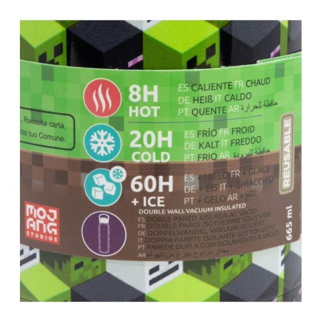 GLAM INSULATED STAINLESS STEEL BOTTLE 665 ML MINECRAFT ICONICMONO