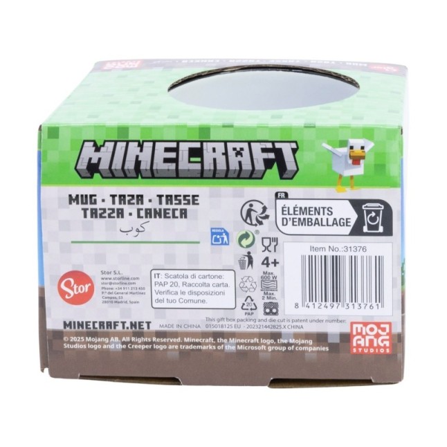 CERAMIC GLOBE MUG 13 OZ IN GIFT BOX MINECRAFT ICONICMONO