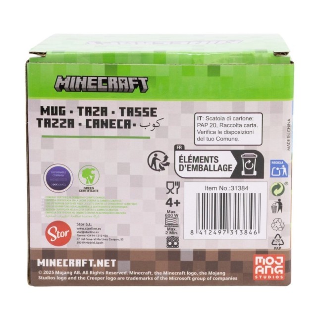 CERAMIC MUG 11 OZ IN GIFT BOX MINECRAFT ICONICMONO