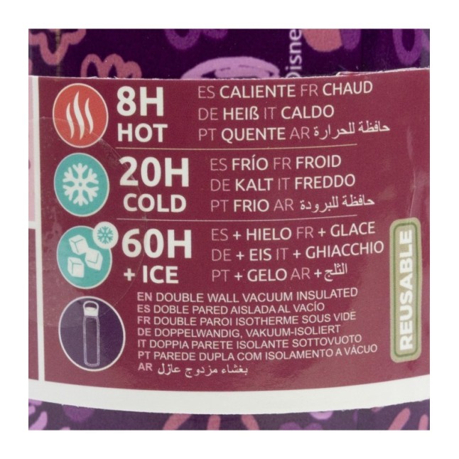 GLAM INSULATED STAINLESS STEEL BOTTLE 665 ML MINNIE MOUSE CHERRYLICIOUS