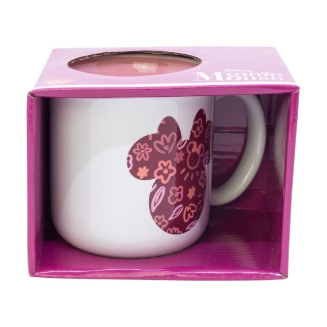 CERAMIC BREAKFAST MUG 14 OZ IN GIFT BOX MINNIE MOUSE CHERRYLICIOUS