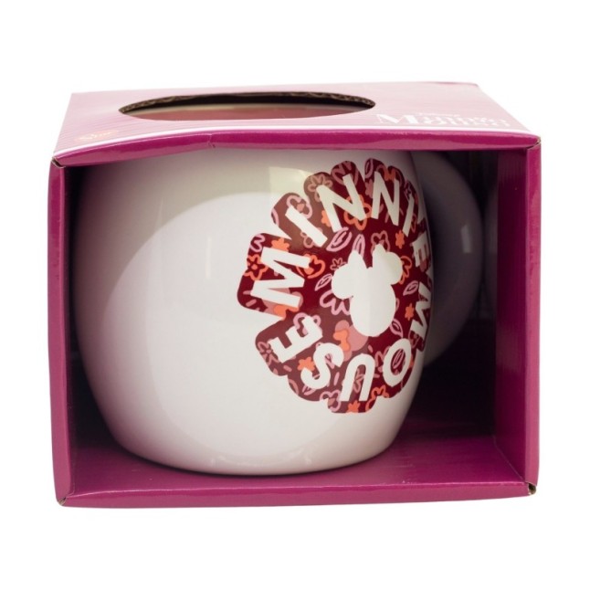 CERAMIC GLOBE MUG 13 OZ IN GIFT BOX MINNIE MOUSE CHERRYLICIOUS