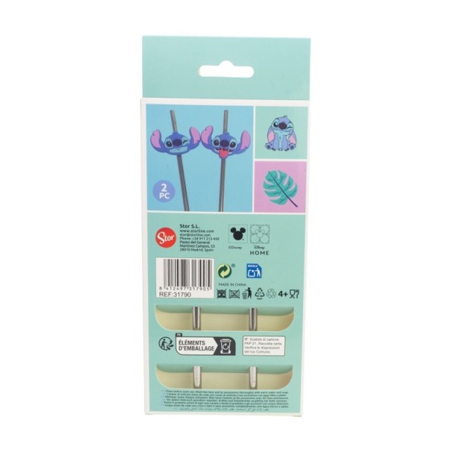 3D TWIN STAINLESS STEEL STRAW SET STITCH ALOHA