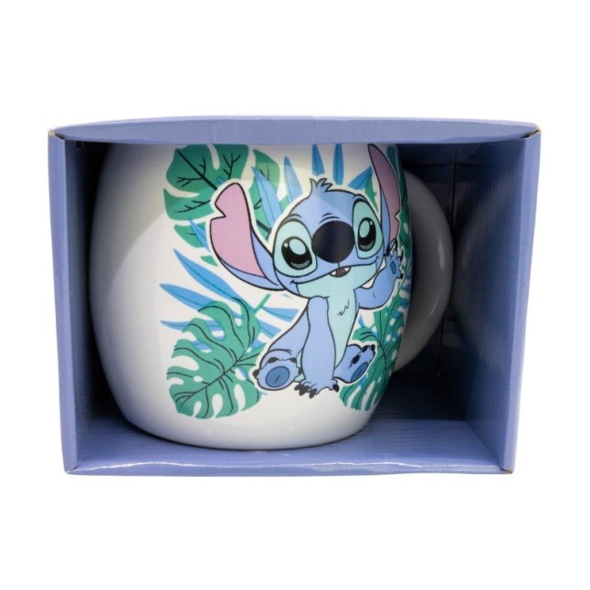CERAMIC GLOBE MUG 13 OZ IN GIFT BOX STITCH ALOHA