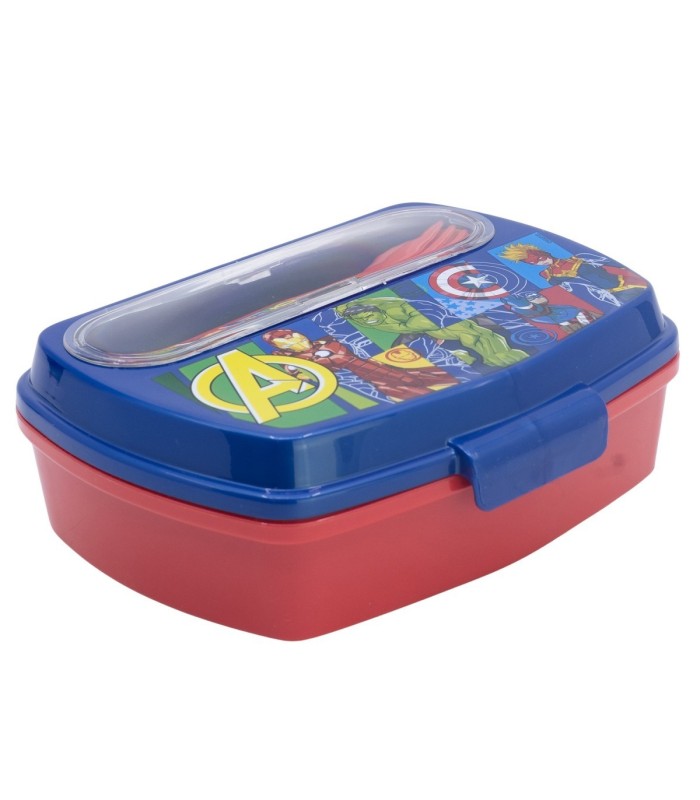 FUNNY SANDWICH BOX WITH CUTLERY AVENGERS SEVEN WONDERS