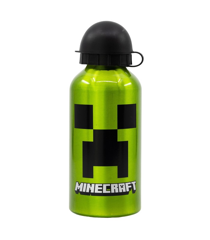 ALUMINIUM BOTTLE 400 ML MINECRAFT CREEPER GREEN