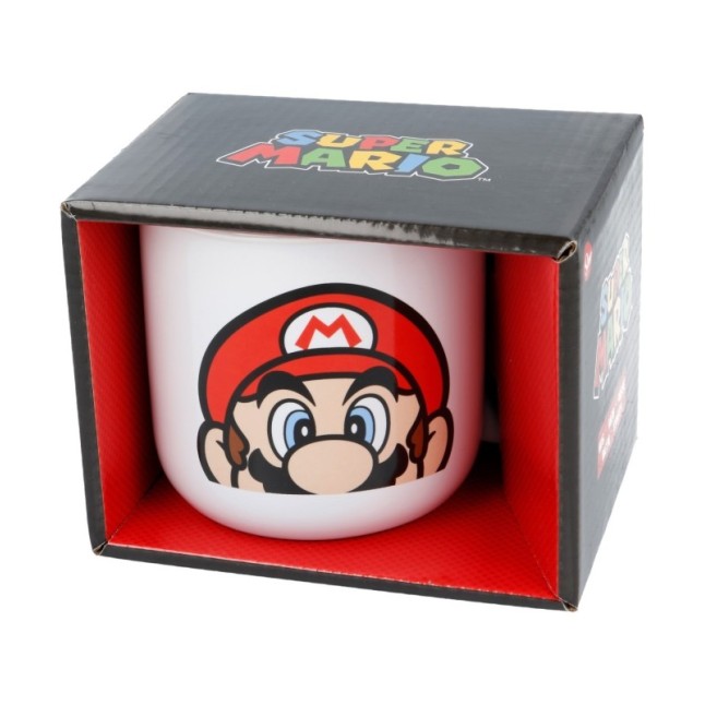 CERAMIC BREAKFAST MUG 14 OZ IN GIFT BOX SUPER MARIO
