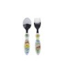 2 PCS ELLIPTICAL METALLIC CUTLERY (SPOON AND FORK) SET POKEMON