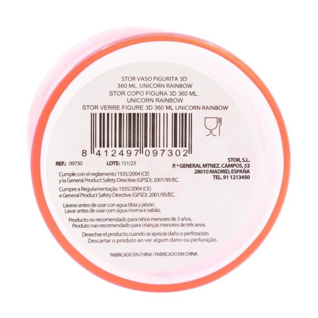 3D FIGURINE TUMBLER 360 ML UNICORN RANGE