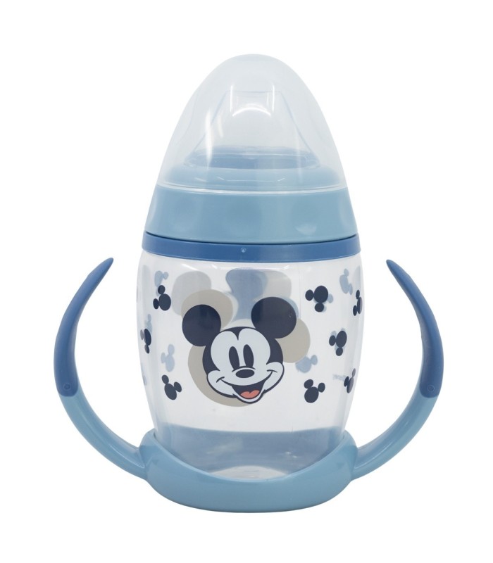 TODDLER SILICONE FANCY TRAINING MUG 270 ML  MICKEY MOUSE FULL OF SMILES
