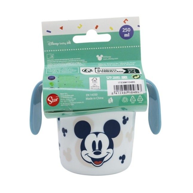 TODDLER TRAINING MUG 250 ML MICKEY MOUSE FULL OF SMILES