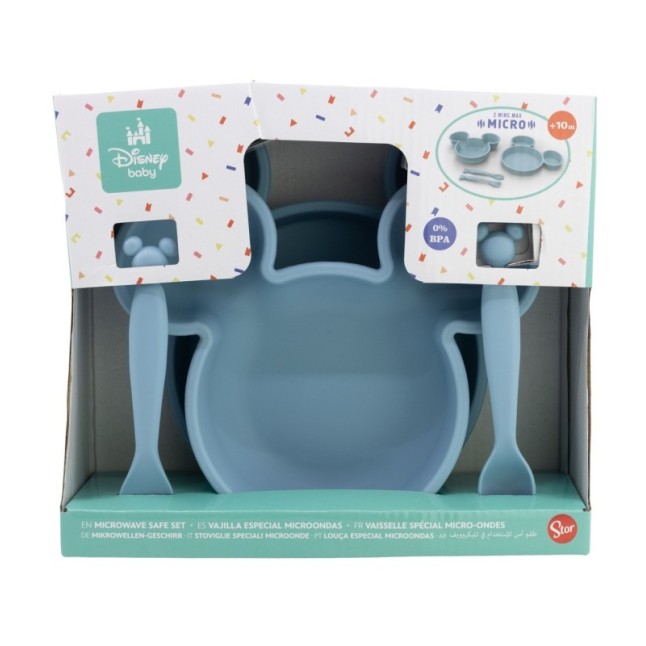 TODDLER 4 PCS CHARACTER SHAPED PP SET IN GIFT BOX MICKEY MOUSE