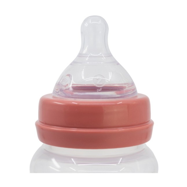 BABY 5 OZ WIDENECK BOTTLE SILICONE TEAT 3 POSITIONS MINNIE MOUSE HEART FULL