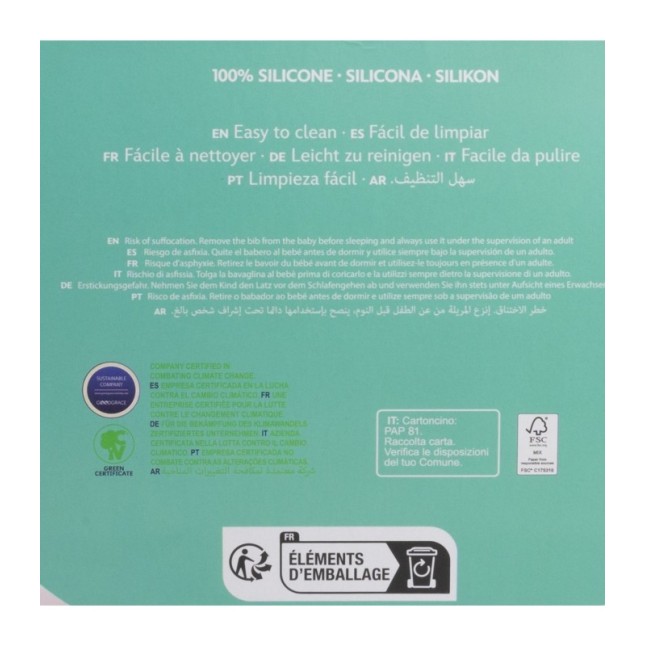 TODDLER SILICONE BIB MINNIE MOUSE HEART FULL