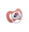 BABY 2 PCS SET SYMMETRICAL PACIFIER SILICONE +6 M WITH COVER MINNIE MOUSE HEART FULL