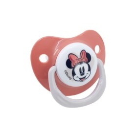 BABY 2 PCS SET ORTHODONTIC PACIFIER SILICONE +6 M WITH COVER MINNIE MOUSE HEART FULL