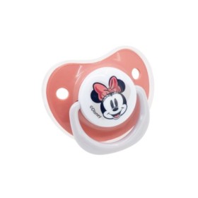 BABY 2 PCS SET ORTHODONTIC PACIFIER SILICONE 0-6 M WITH COVER MINNIE MOUSE HEART FULL