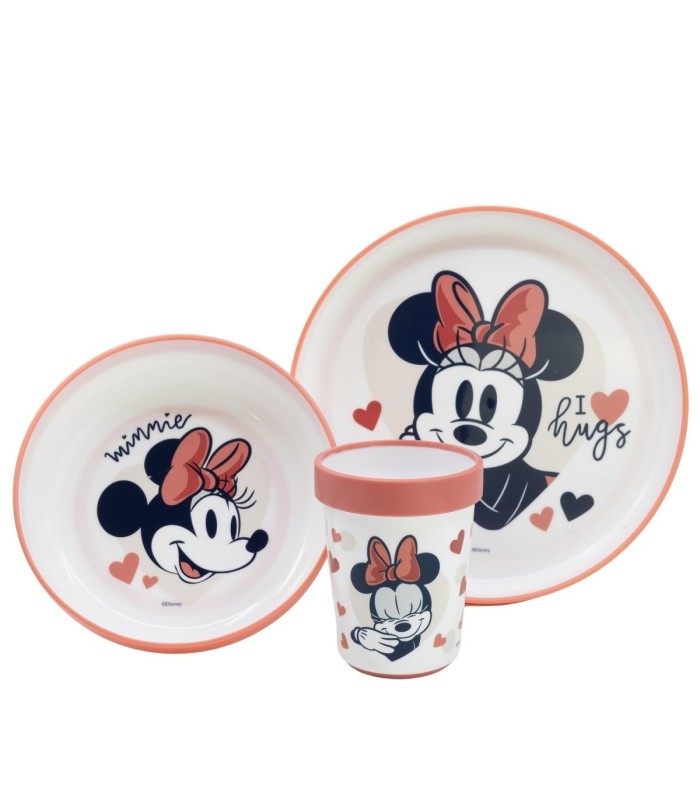 TODDLER 3 PCS BICOLOR PREMIUM NON SLIP SET IN GIFT BOX MINNIE MOUSE HEART FULL