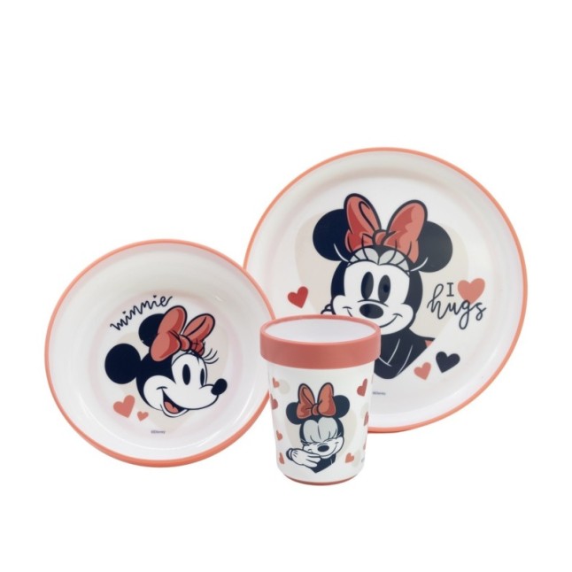 TODDLER 3 PCS BICOLOR PREMIUM NON SLIP SET IN GIFT BOX MINNIE MOUSE HEART FULL