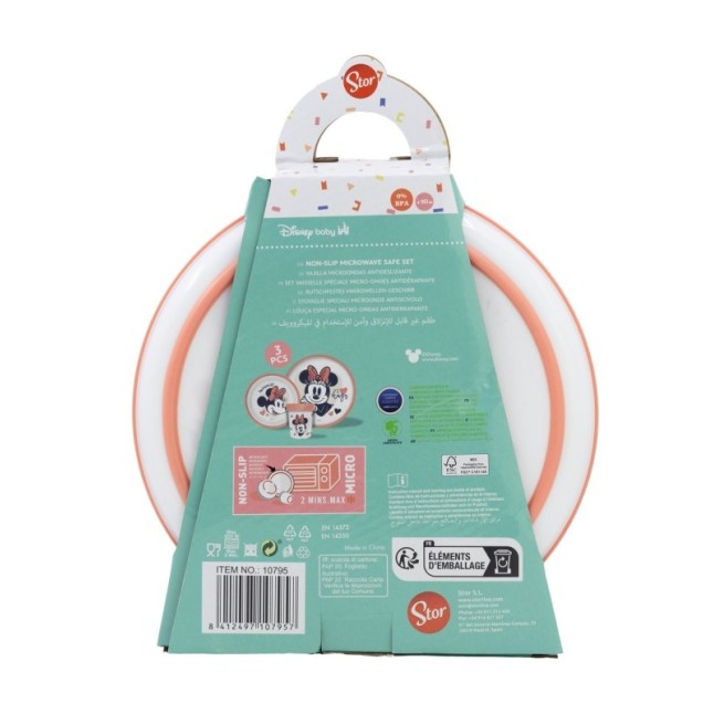 TODDLER 3 PCS BICOLOR PREMIUM NON SLIP SET IN GIFT BOX MINNIE MOUSE HEART FULL