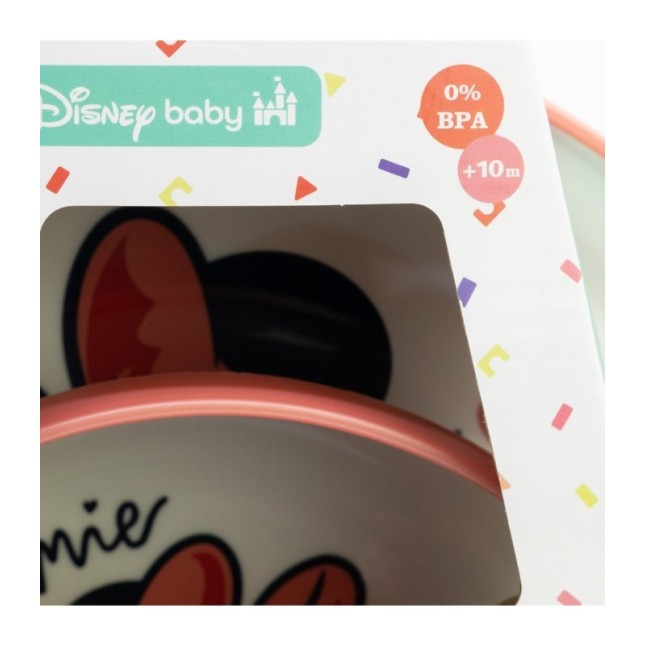 TODDLER 3 PCS BICOLOR PREMIUM NON SLIP SET IN GIFT BOX MINNIE MOUSE HEART FULL