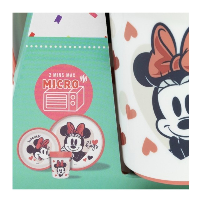 TODDLER 3 PCS BICOLOR PREMIUM NON SLIP SET IN GIFT BOX MINNIE MOUSE HEART FULL