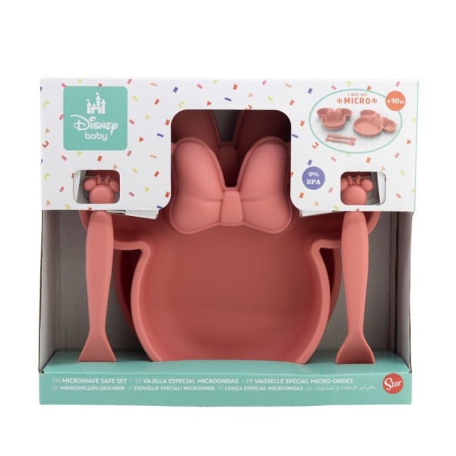 TODDLER 4 PCS CHARACTER SHAPED PP SET IN GIFT BOX MINNIE MOUSE