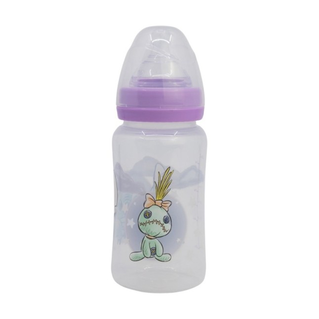 BABY 8 OZ WIDENECK BOTTLE SILICONE TEAT 3 POSITIONS STITCH CUDDLE ME