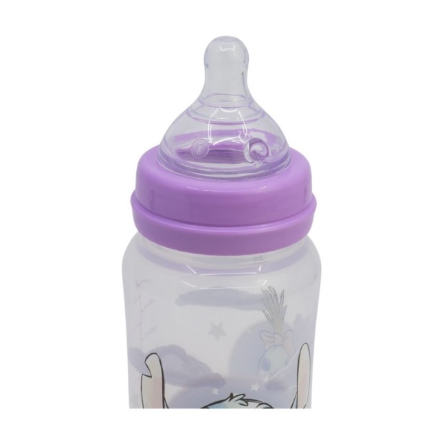 BABY 8 OZ WIDENECK BOTTLE SILICONE TEAT 3 POSITIONS STITCH CUDDLE ME