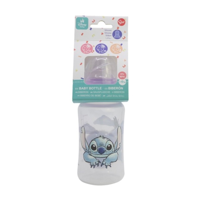 BABY 8 OZ WIDENECK BOTTLE SILICONE TEAT 3 POSITIONS STITCH CUDDLE ME