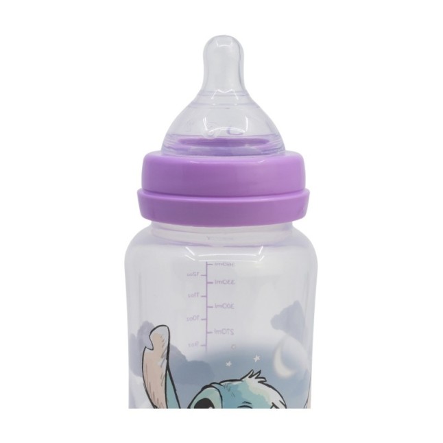 BABY 12 OZ WIDENECK BOTTLE SILICONE TEAT 3 POSITIONS STITCH CUDDLE ME