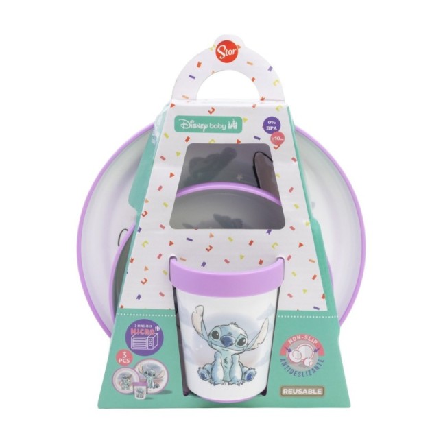 TODDLER 3 PCS BICOLOR PREMIUM NON SLIP SET STITCH CUDDLE ME