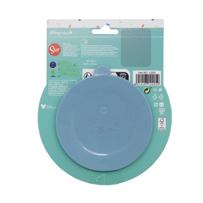 TODDLER SQUARE SILICONE BOWL SUCTION SYSTEM MICKEY MOUSE