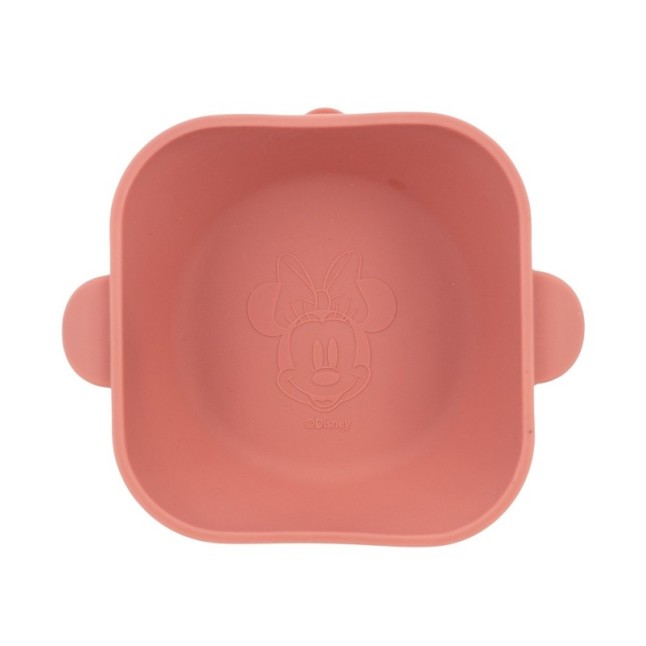 TODDLER SQUARE SILICONE BOWL SUCTION SYSTEM MINNIE MOUSE