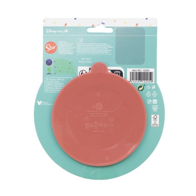 TODDLER SQUARE SILICONE BOWL SUCTION SYSTEM MINNIE MOUSE