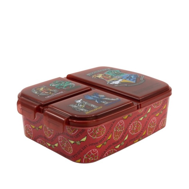 MULTI COMPARTMENT SANDWICH BOX HARRY POTTER SCHOOL SHIELDS